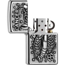ZIPPO Street chrom Cancer Emblem Tierkreiszeichen 2006504