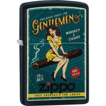 ZIPPO schwarz matt Cigar Girl Design 60005052