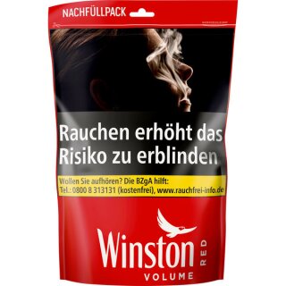 WINSTON Volumen Tobacco Red Zip Bag-3XL Nachfüllpack (185 g)