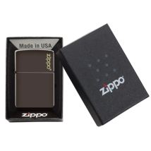 ZIPPO braun matt mit Zippo Logo 60005215