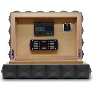 Humidor COLIBRI Quasar schwarz H11.4 x B30.5 x T23cm