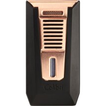 COLIBRI Zigarrenfeuerzeug Slide II rosegold / schwarz matt