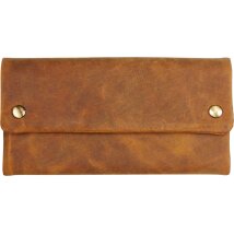 Feinschnitt-Tasche Leder TORTUGA VERDE braun antik 15,5 cm