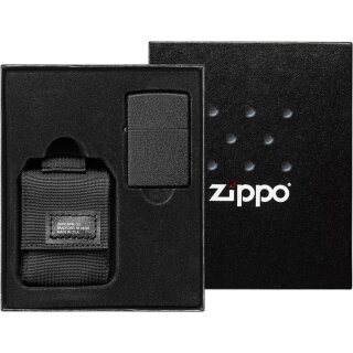 Zippo Set Black Crackle schwarz 60005678