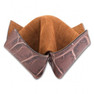 Pfeifenständer Origami Leder brown 4er