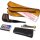 Pfeife Einsteigerset JEAN CLAUDE bra. antik gerade/Pfeifentasche braun