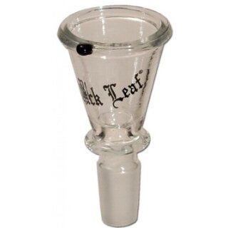 Bong Glaskopf  BLACK LEAF konisch Schliff 14,5mm