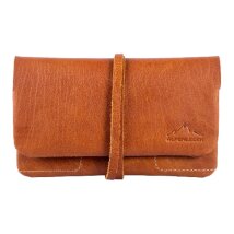 Feinschnitt-Tasche ALPENLEDER Leder cognac 16 x 9,5 cm