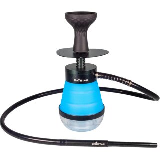 Wasserpfeife SHISTAR Outdoor blau 31cm hoch 1 Anschluss