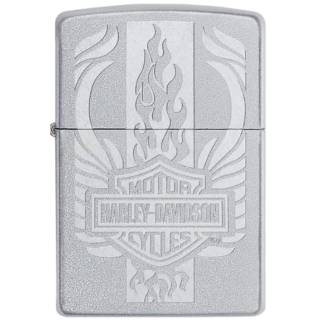 ZIPPO satiniert Harley Davidson Logo Flame 60005882