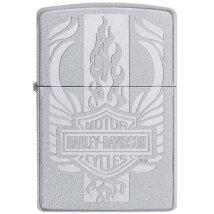 ZIPPO satiniert Harley Davidson Logo Flame 60005882