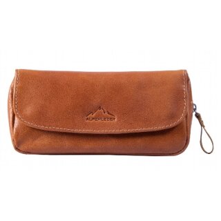 Pfeifentasche 1er Leder Michl ALPENLEDER cognac mit Tabakfach