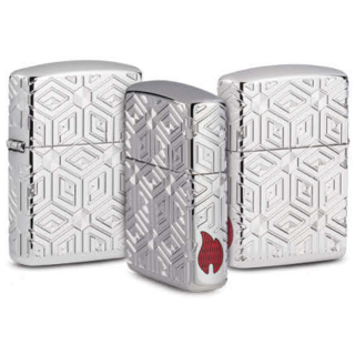 ZIPPO chrom poliert Armor Boxes All Over Design 60005272