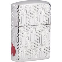 ZIPPO chrom poliert Armor Boxes All Over Design 60005272