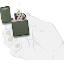 Zippo Green Matte mit Logo 60001568