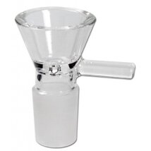 Bong Glaskopf mit Henkel klar 14,5mm