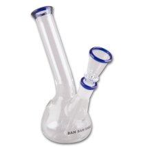 Bong BAM BAM BHOLE Glas Blau 16 cm Schliff 14,5 mm
