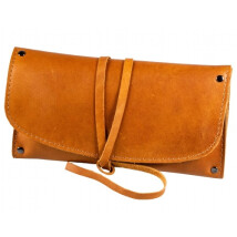 Pfeife Einsteigerset JEAN CLAUDE braun gerade/Rollbeutel Leder braun