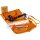 Pfeife Einsteigerset JEAN CLAUDE braun gerade/Rollbeutel Leder braun