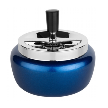 Schleuderascher Metall blau chrom Ø 13 cm
