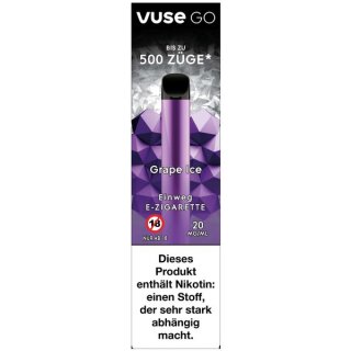 Vinove Duft Vuse GO BOX E-Shisha GRAPE ICE  10x 20mg Nikotin  Max. 800  Zge Pro Box