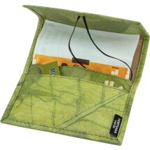 Feinschnitttasche Tortuga Verde aus Teakblättern grün