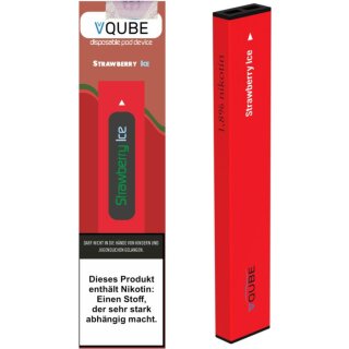 VQUBE E-Shisha 2go Strawberry Ice 18mg/ml