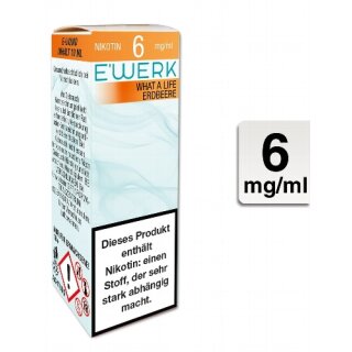 E-Liquid EWERK What a Life 6 mg (Erdbeere)