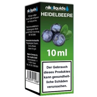 NIKOLIQUIDS E-Liquid Heidelbeere 10ml