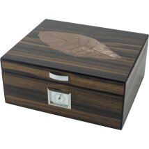 Humidor Holz Blatt-Dekor