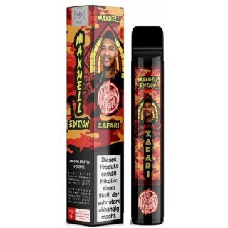 187 Einweg E-Shisha Zafari Maxwell Edition (Ananas, Orange, Drachenfrucht) 20mg