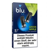 Blu 2.0 Podpack Green Apple 9mg/ml 2er