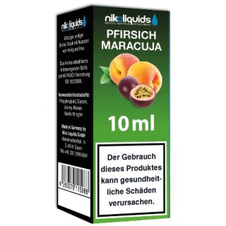 NIKOLIQUIDS E-Liquid Pfirsich Maracuja 10ml