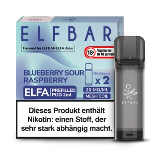 ELFBAR Elfa Liquidpod Blueberry Sour Raspberry 20mg/ml 2er