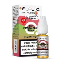 ELFBAR Elfliq Liquid Nic Salts Kiwi Passion Fruit Guava...