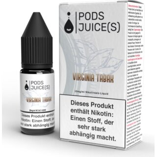 Pods Juice(s) Nikotinsalz Liquid Virginia Tabak 10mg/ml 10ml
