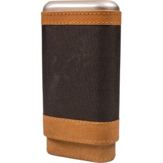 Cigarrenetui Leder Brauntöne 3er
