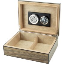 Humidor-Set  Zebra Finish matt  für ca. 25 Zigarren