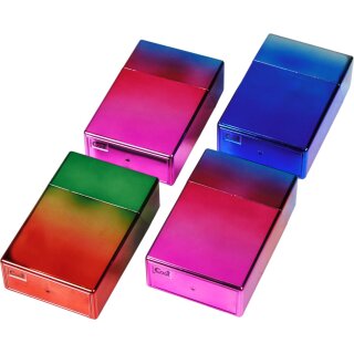 Zigarettenbox Kunststoff Rainbow 20er blau