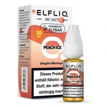 ELFBAR Elfliq Liquid Nic Salts Peach Ice 10ml 10mg/ml