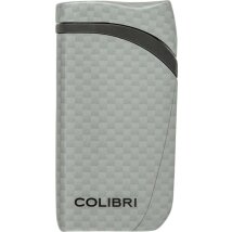 COLIBRI Zigarrenfeuerzeug Falcon II  Carbondesign silber