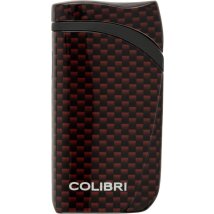 COLIBRI Zigarrenfeuerzeug Falcon II  Carbondesign rot