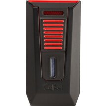 COLIBRI Zigarrenfeuerzeug Slide II rot / schwarz matt