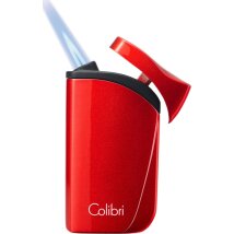 COLIBRI Zigarrenfeuerzeug Falcon rot metallic