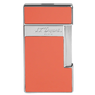 St.Dupont Feuerzeug Slimmy Korallenlack Chrom 028006