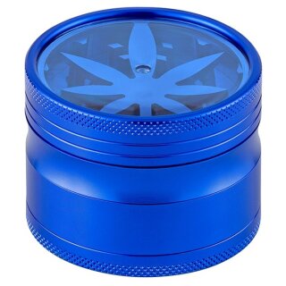 Grinder Hanfblatt blau 4-tlg.