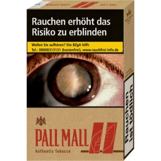 PALL MALL Authentic Tobacco Red (ohne ZusÃ¤tze) 8,30 Euro (10x20)