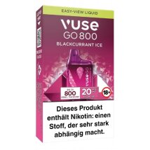 VUSE GO 800 Einweg E-Shisha Blackcurrant Ice 20mg