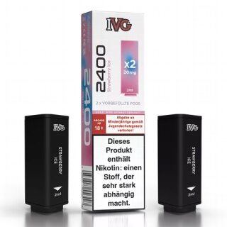 IVG 2400 Liquidpod Strawberry Ice (Erdbeeren, Ice) 20mg/ml 2er