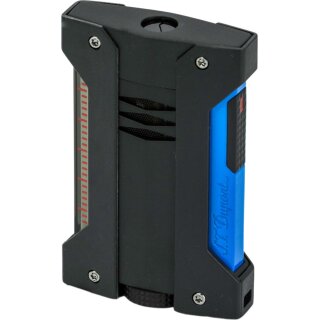 St.Dupont Feuerzeug Defi Extreme Fluo Blau Schwarz 021416